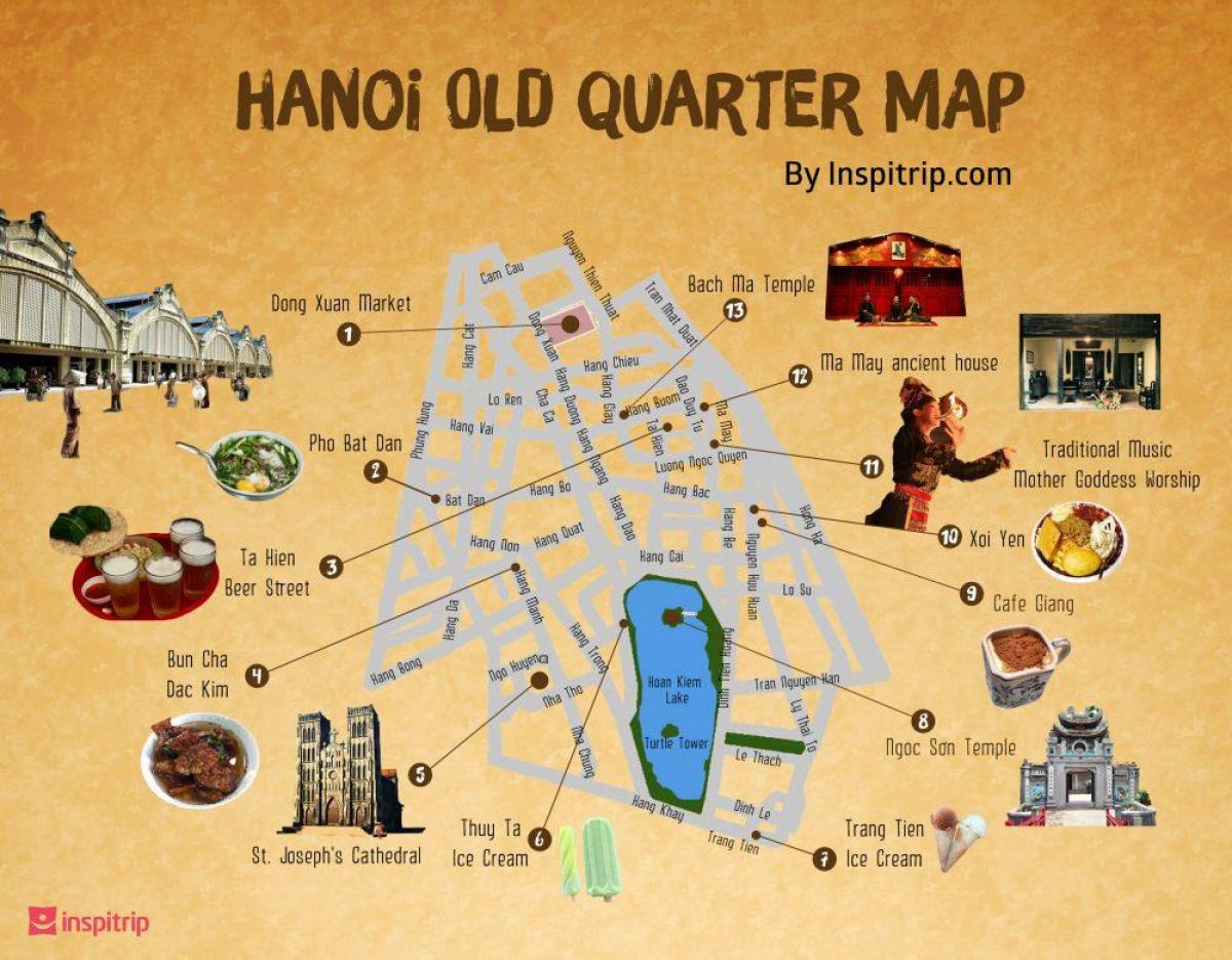 harta strada din hanoi old quarter