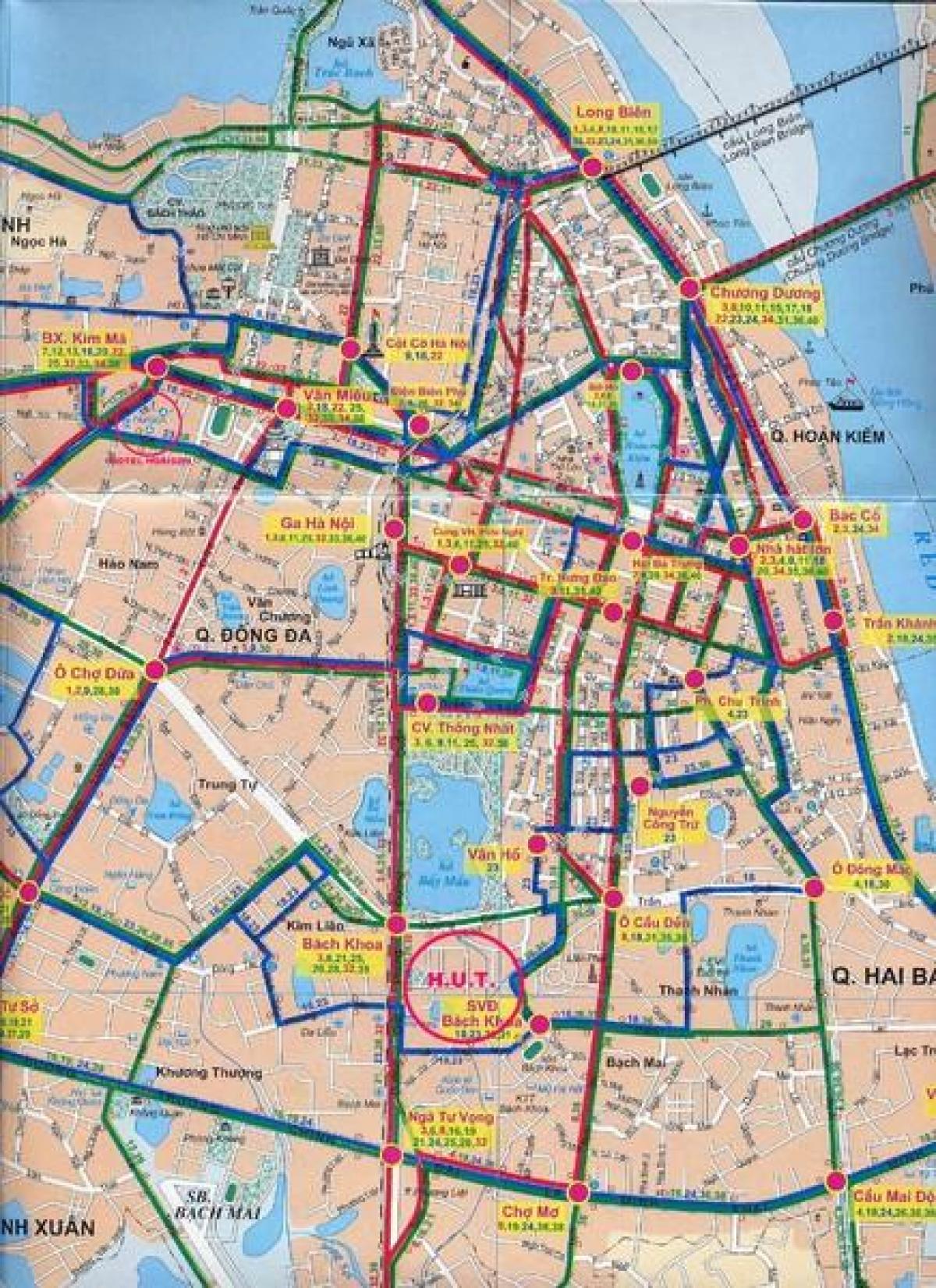 hanoi rute de autobuz hartă