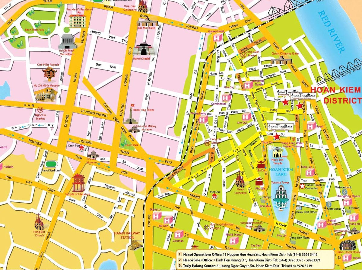 hanoi turism hartă