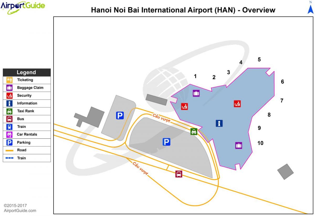 aeroportul internațional din hanoi arată hartă