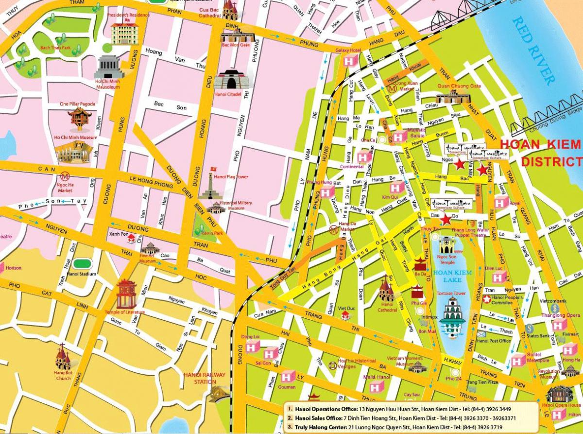 hanoi old quarter hartă turistică